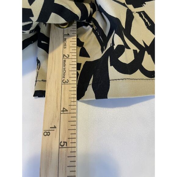 Matrushka Construction Size M Romper Pockets Zipper Abstract Tan Black Unique - Picture 8 of 8